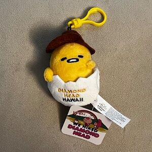 Gudetama Hawaii Sanrio x Diamond Head Plush Keychain